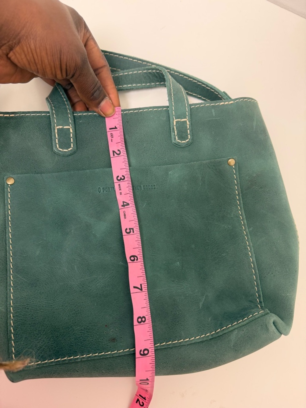 Portland Leather Goods Small Zipper Crossbody Tote - Picture 9 of 9